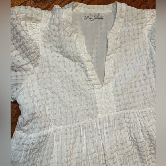English Factory Cream Textured Casual Dress - Picture 2 of 5